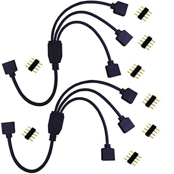 TronicsPros 30pcs 4 Pin LED Strip Connector Male to Male Adapter Plug for SMD TV